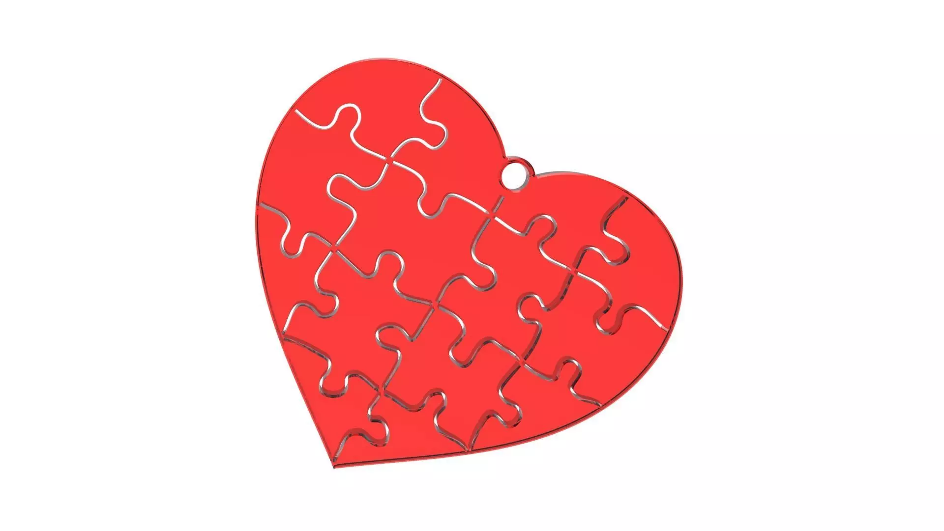 Valentine gift for girlfriend - Keychain Logo Heart 3D print model