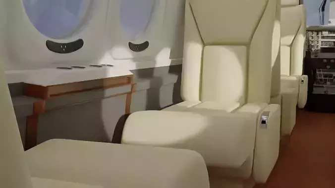 Aircraft interior design bess 90 plane model 3d 3D model