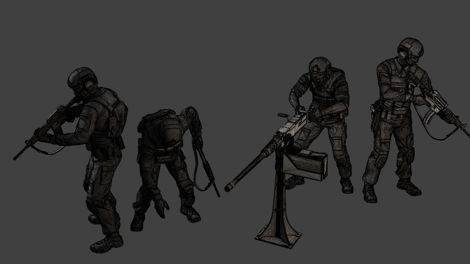 US Special Forces USSF1 Pack 1 3D Model Collection_6