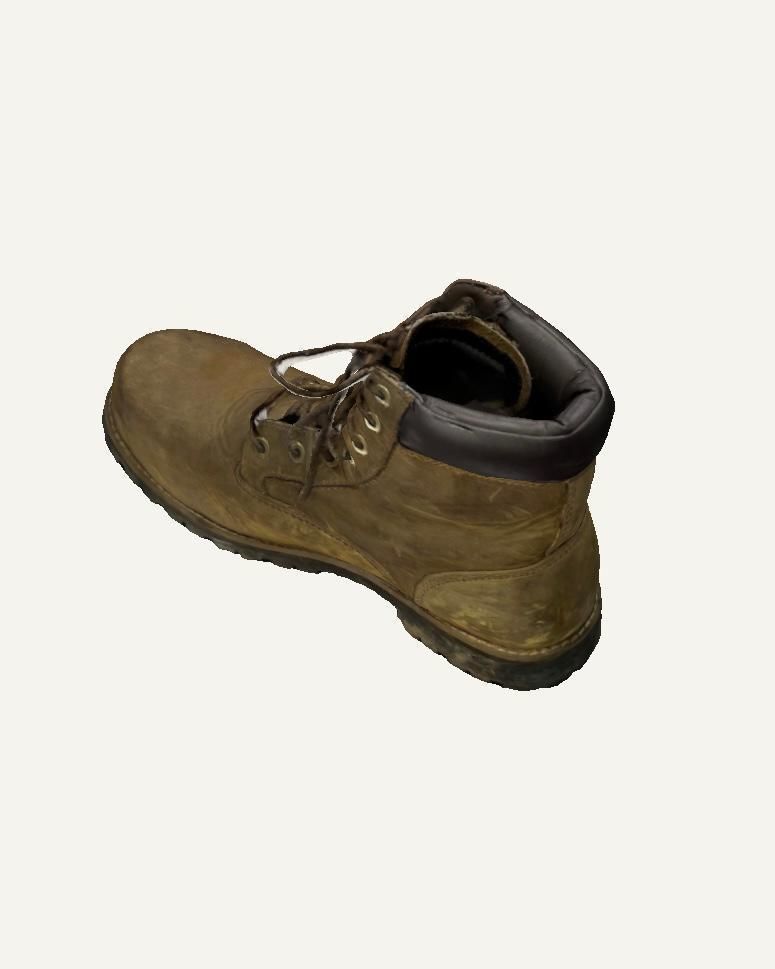 Leather Heavyduty Boot 3D model_4