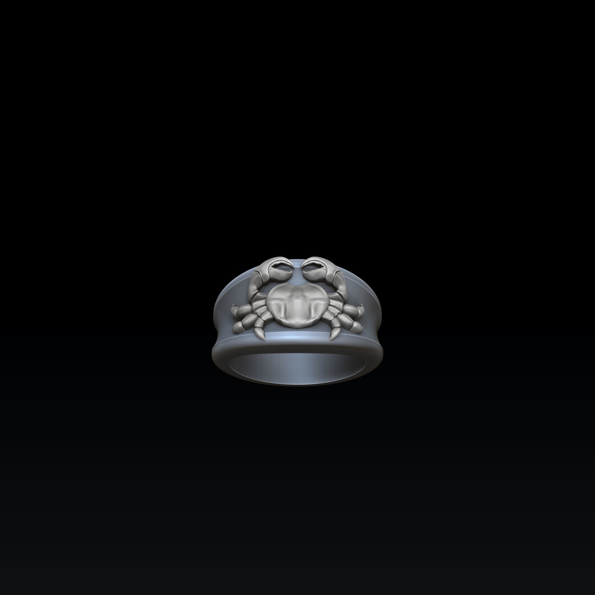 Zodiac Horoscope Cancer Ring 3D print model_3