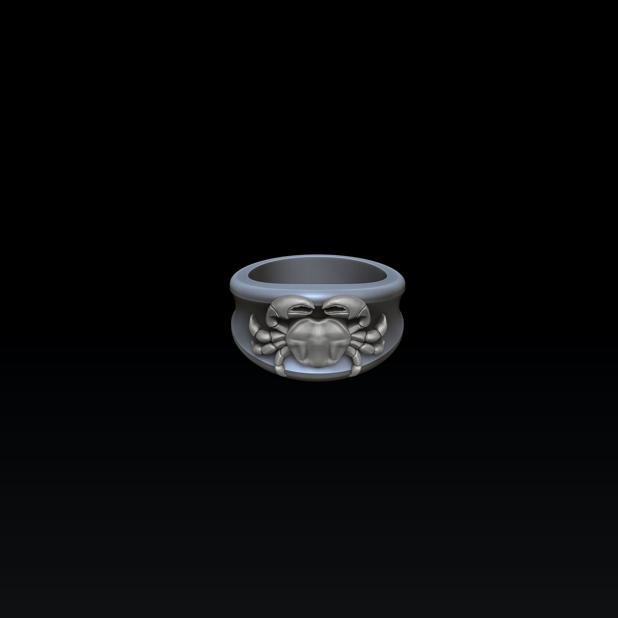Zodiac Horoscope Cancer Ring 3D print model_5