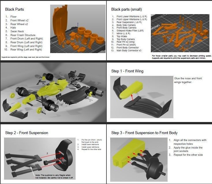F1 2022 Car 3D Print 1-18 Scale 3D print model_11