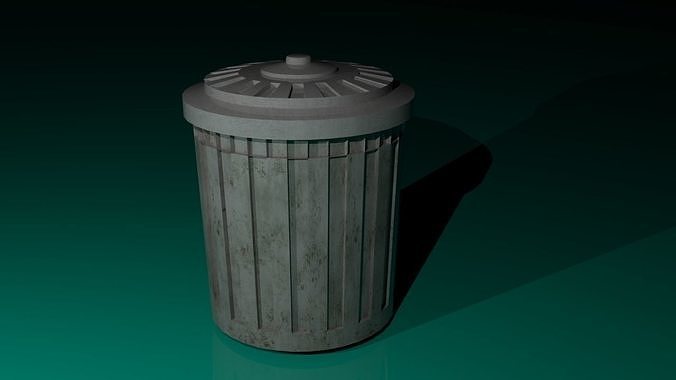 Trash-Cab trash can Free low-poly 3D model