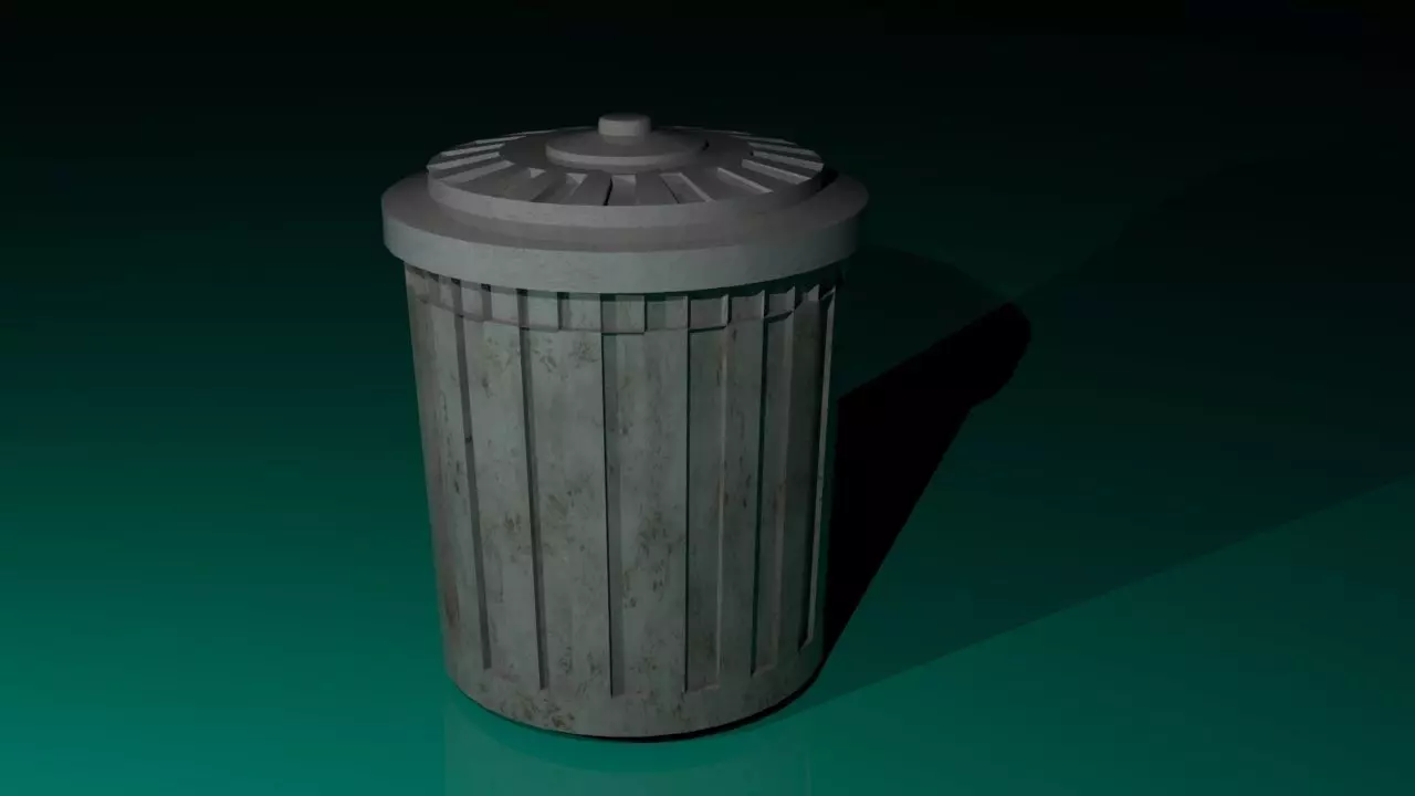Trash-Cab trash can Free low-poly 3D model_0