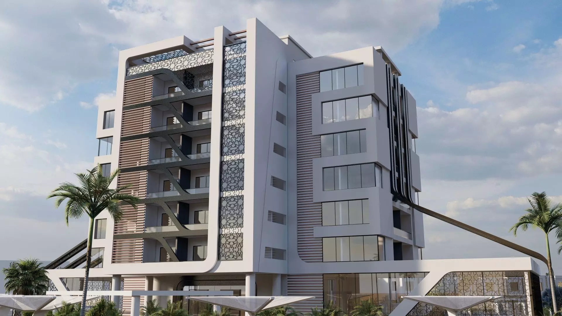 Hotel Complex 01 3D model_0