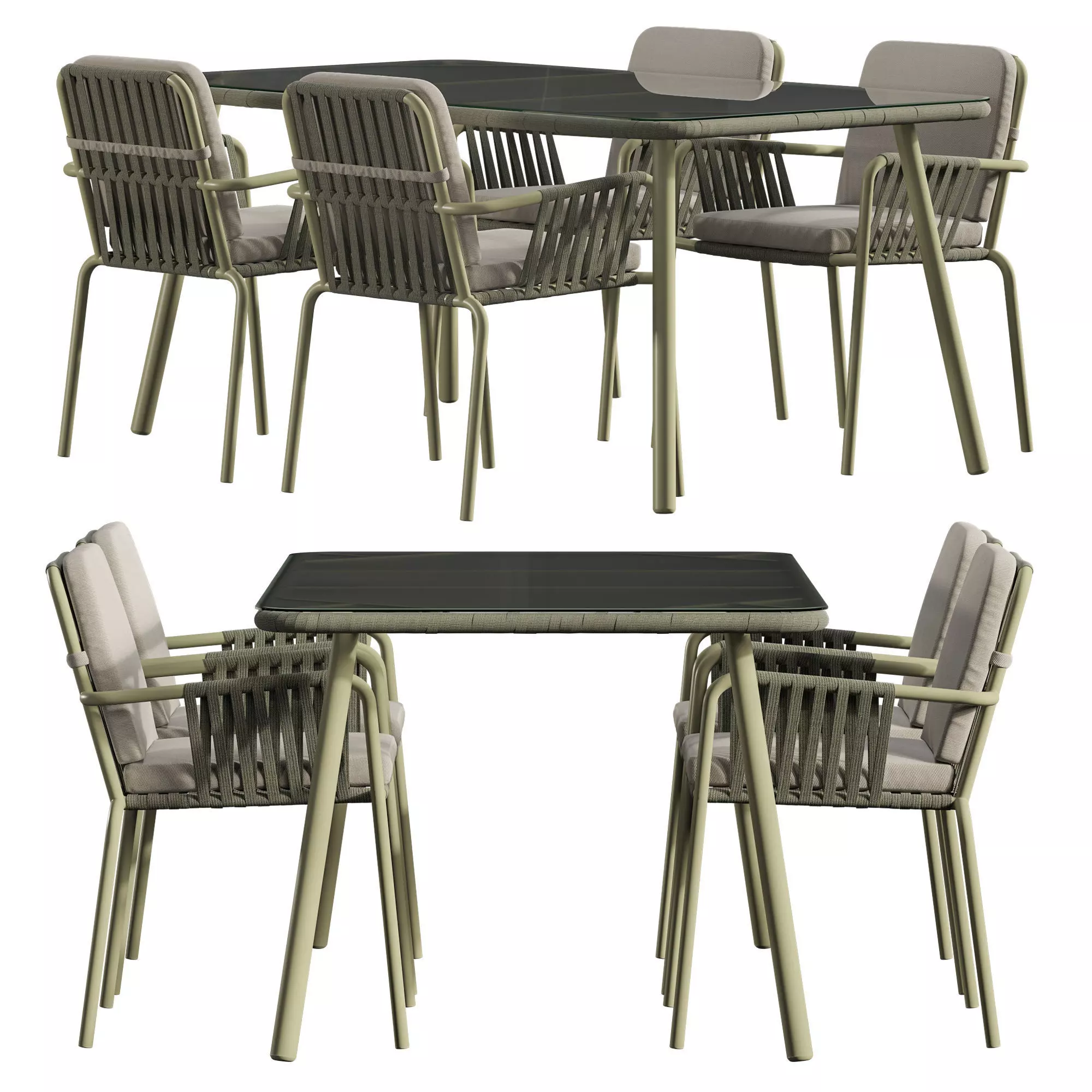 Drian Aluminum Garden Furniture 3D model