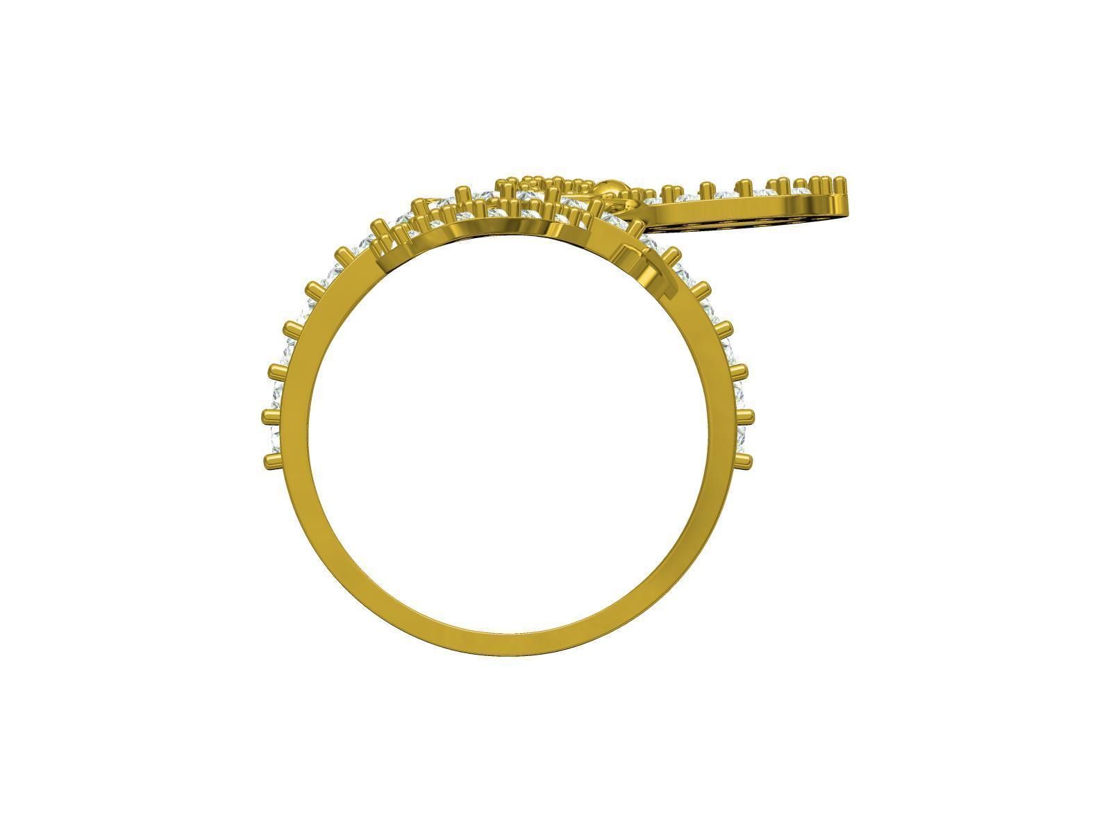 Bufferfly Ring  3D print model_5