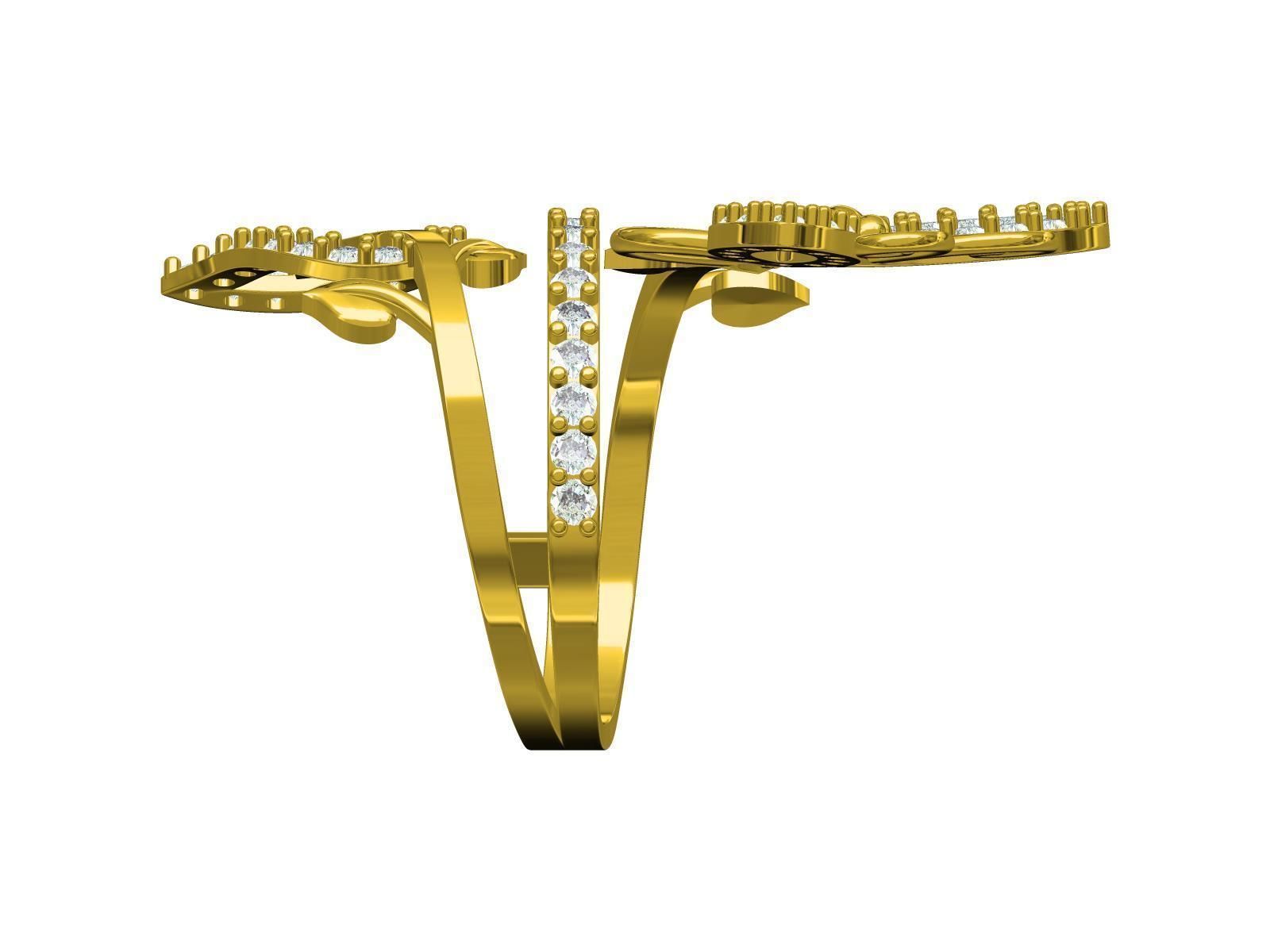 Bufferfly Ring  3D print model_6