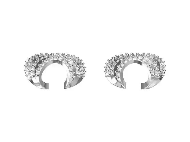 Earrings sterling silver cuff