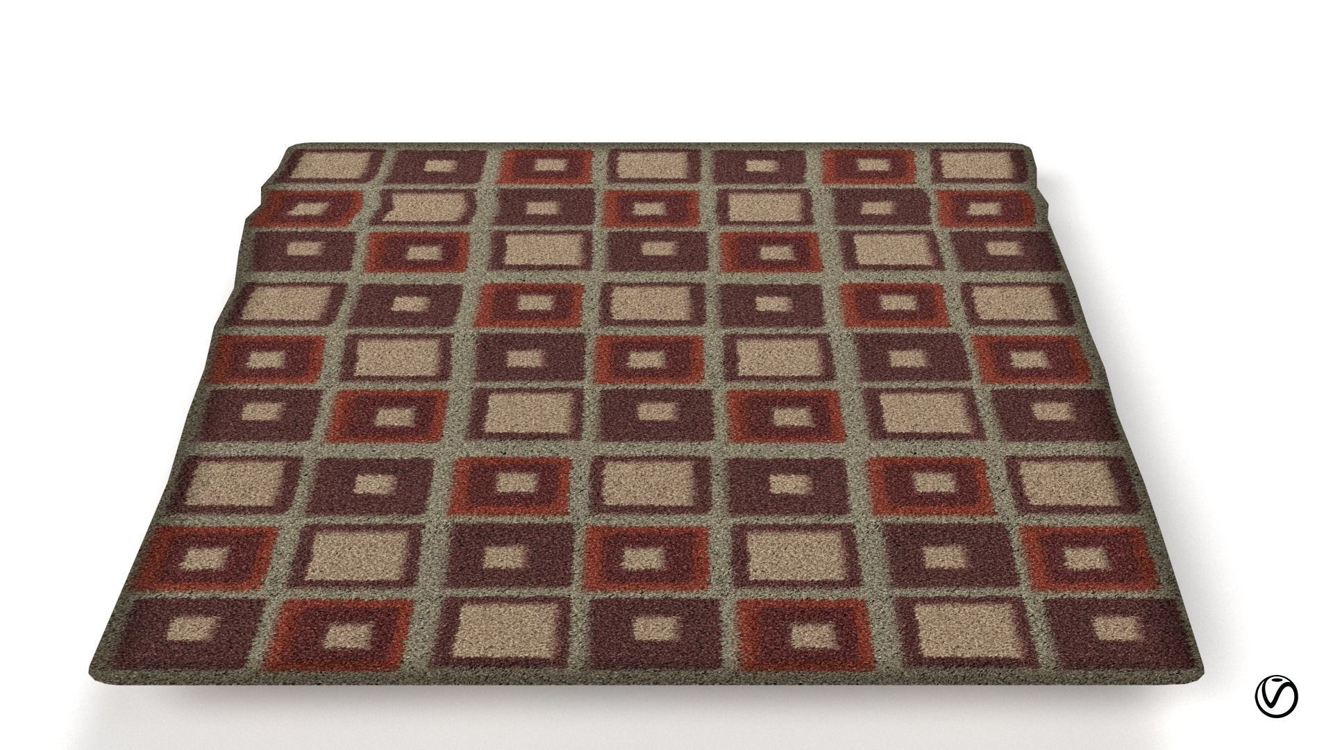 Art Deco Carpet 01 3D model_7