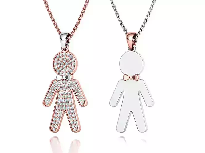 Boy Pendant Id Necklace Children Name Pendant  Collection 