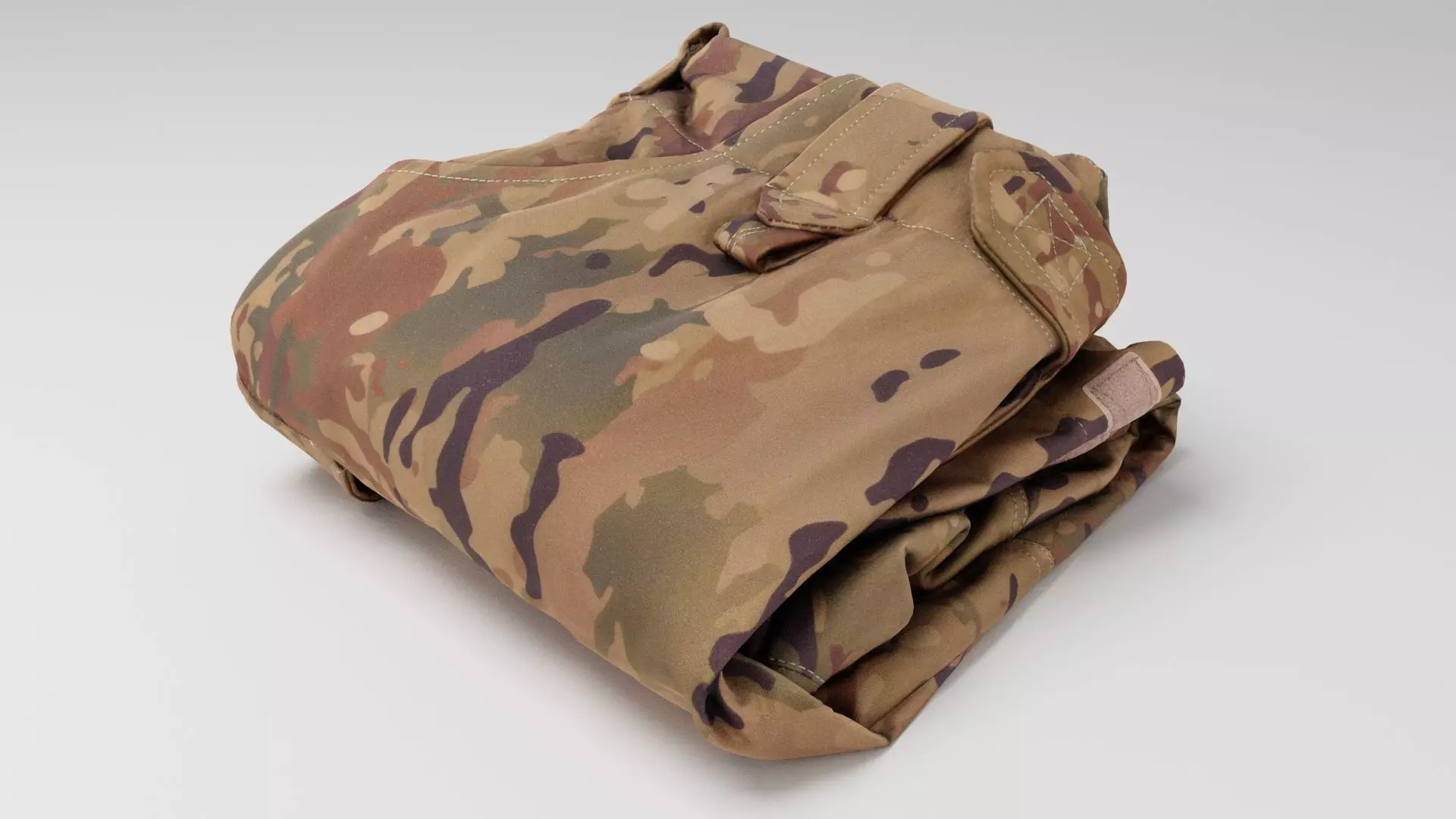 Green military tactical army outdoor pants trousers uniform 3D model_0