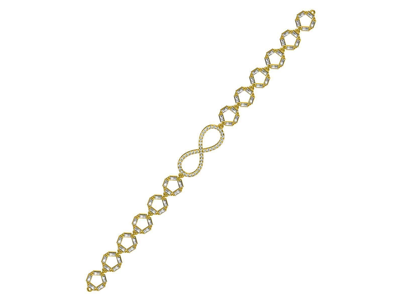 Infinity bracelet 3D print model_1