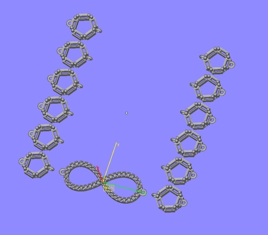 Infinity bracelet 3D print model_10