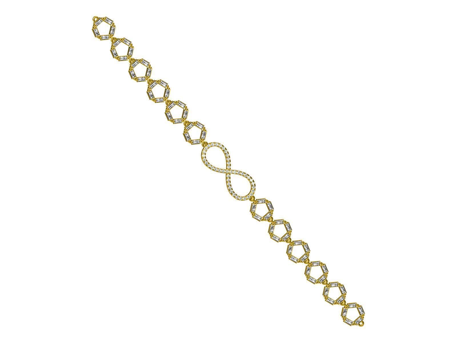 Infinity bracelet 3D print model_2