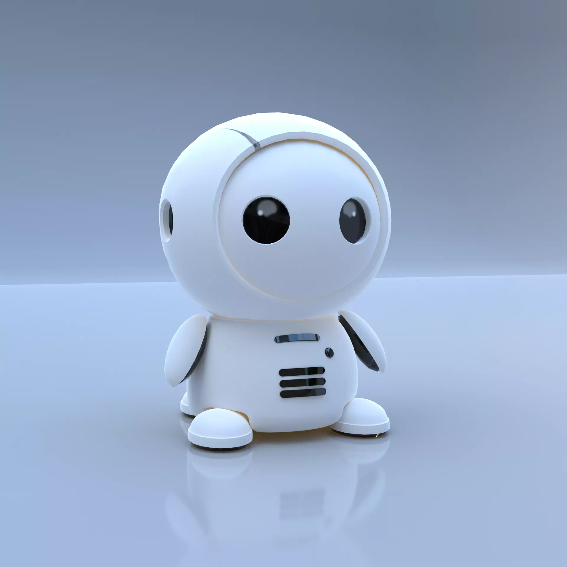 Cute Robot Toy Low-poly 3D model