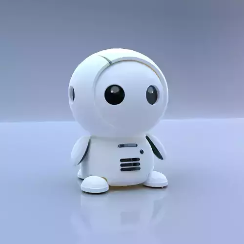 Cute Robot Toy  Low-poly 3D model