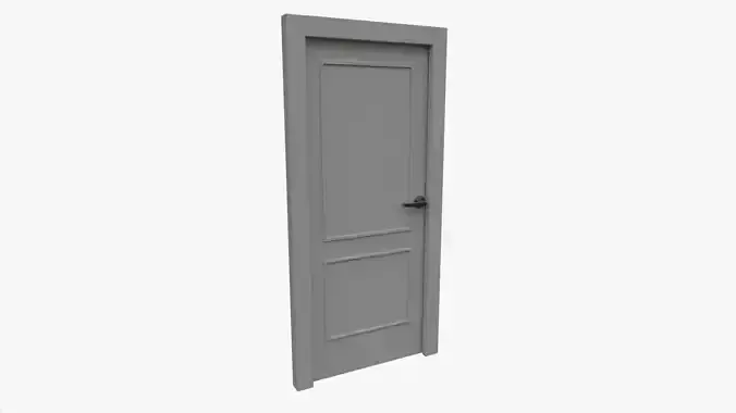 Low Poly Door Ready to Animate Low-poly 3D model