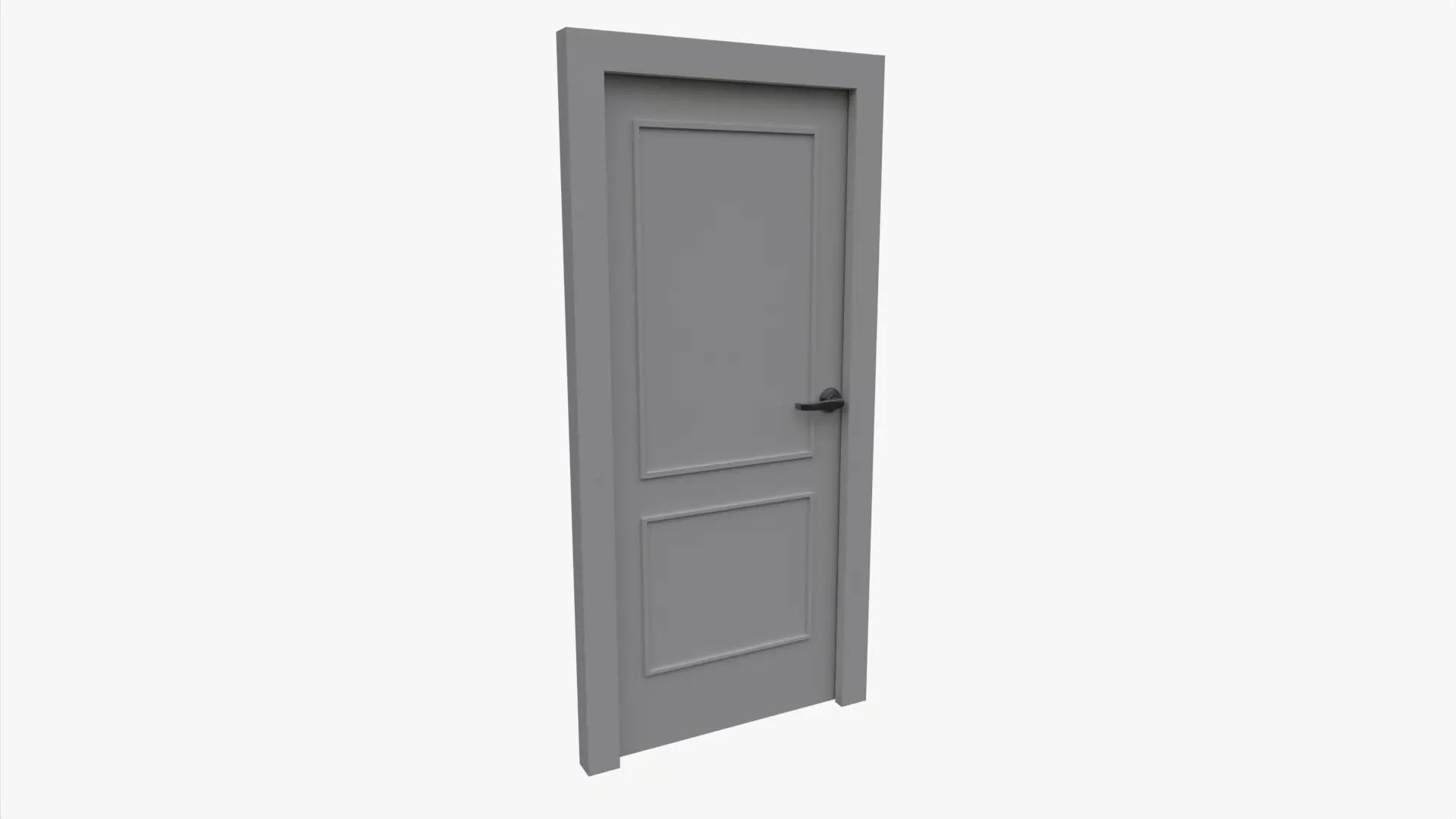 Low Poly Door Ready to Animate Low-poly 3D model_0