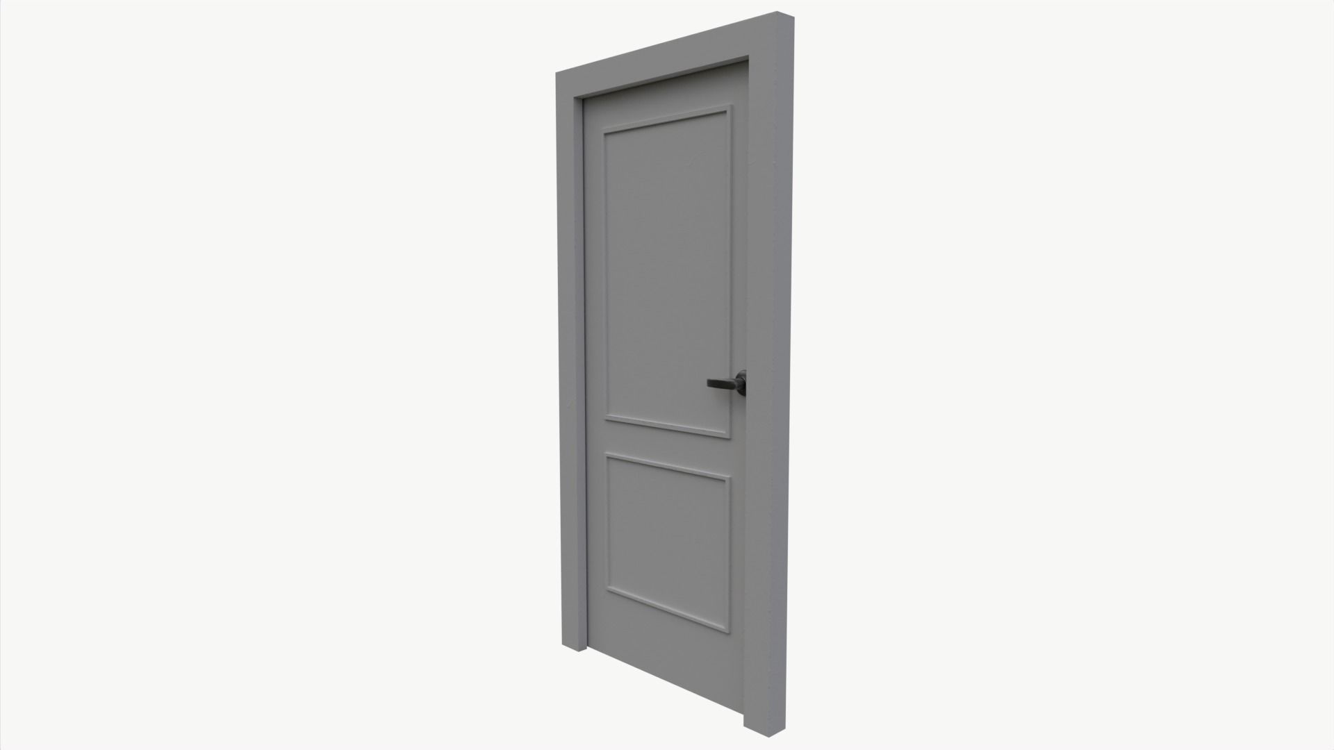 Low Poly Door Ready to Animate Low-poly 3D model_2