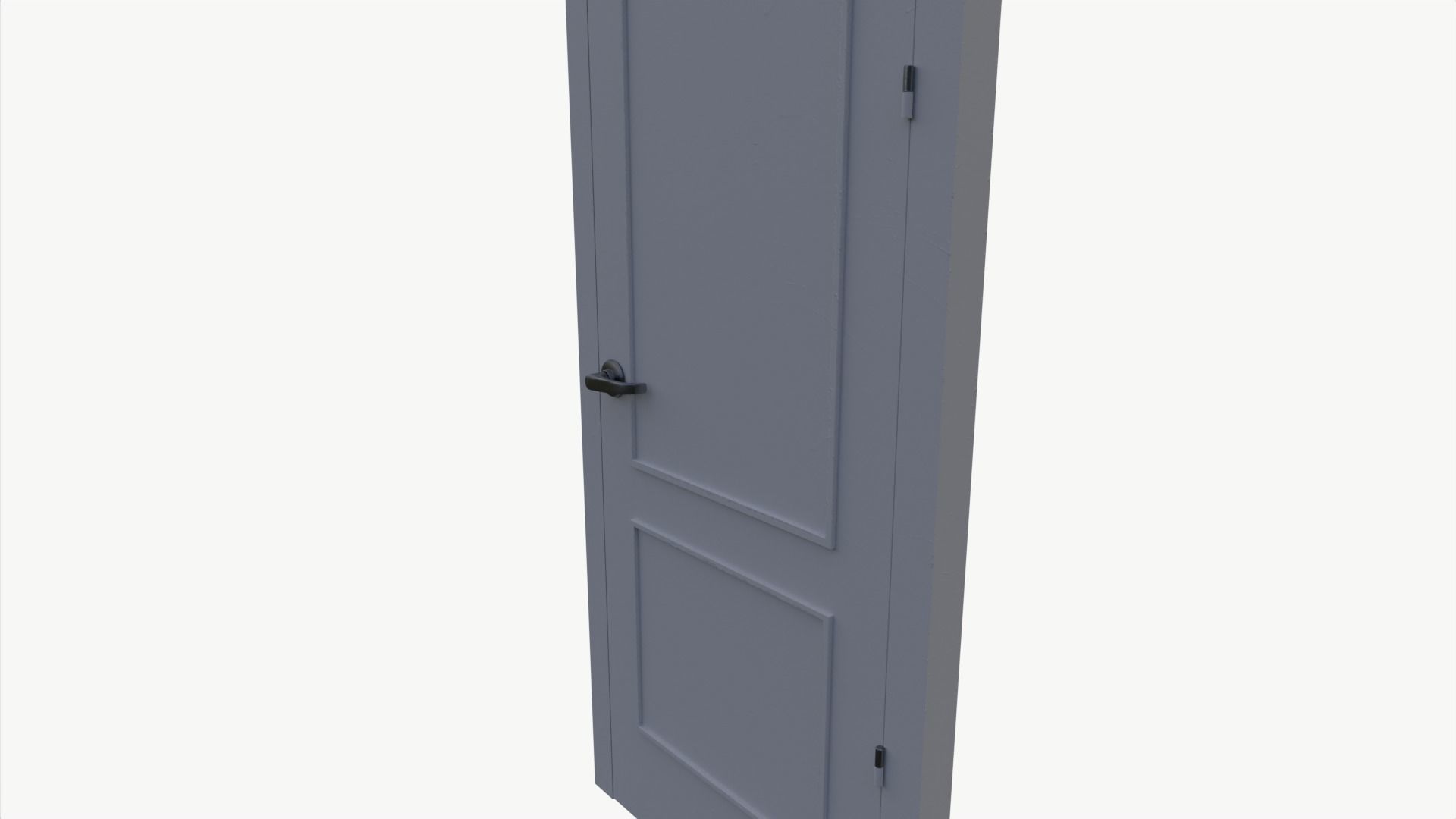 Low Poly Door Ready to Animate Low-poly 3D model_3