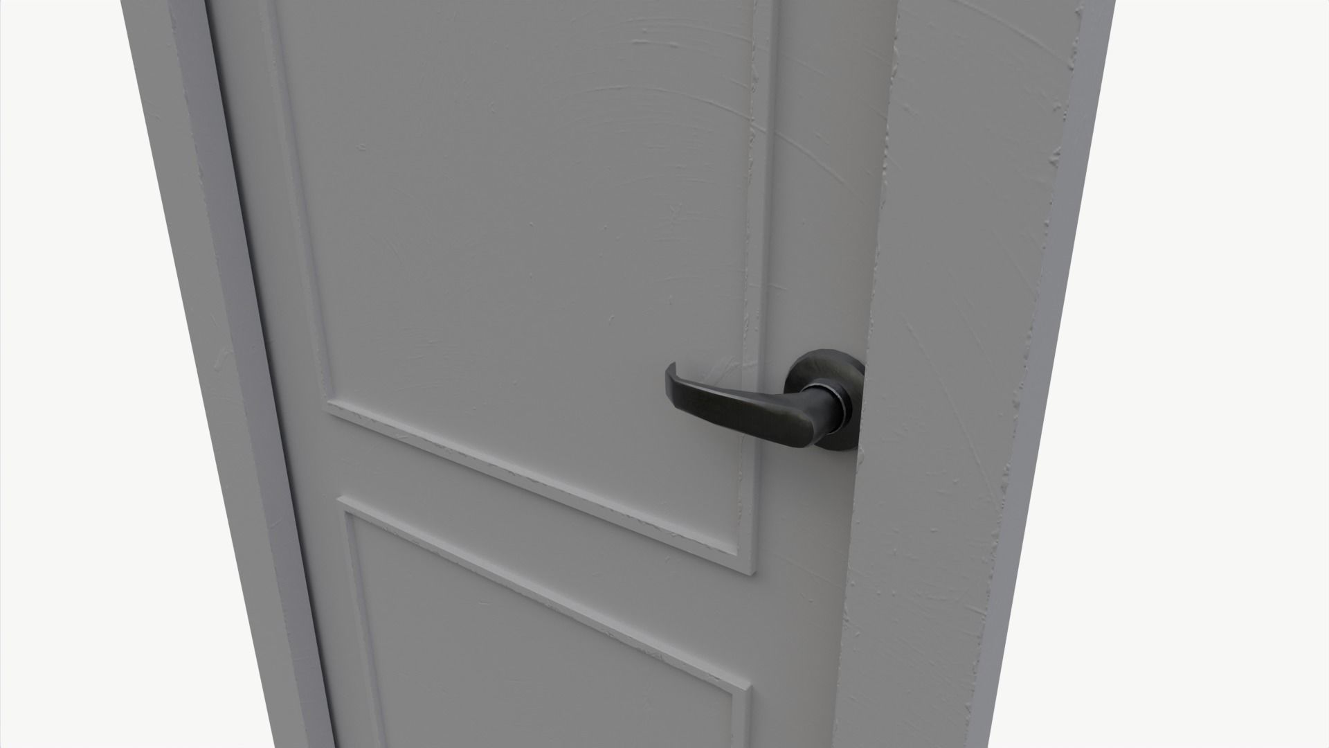Low Poly Door Ready to Animate Low-poly 3D model_5