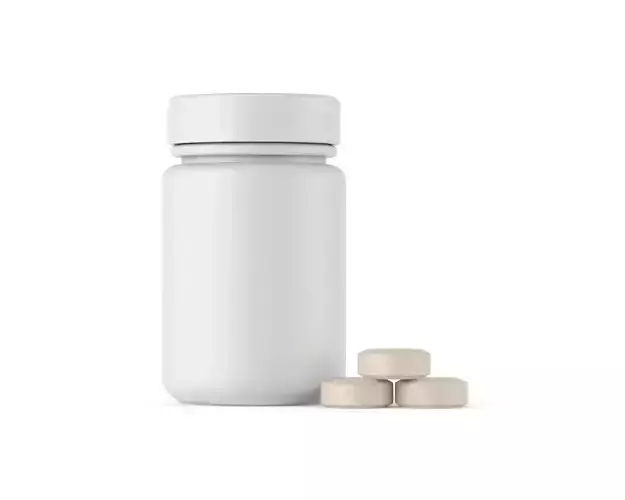 Jar With Tablets Low-poly 3D model