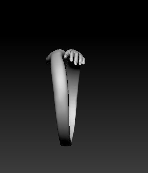 Hug ring all sizes 3D print model_7