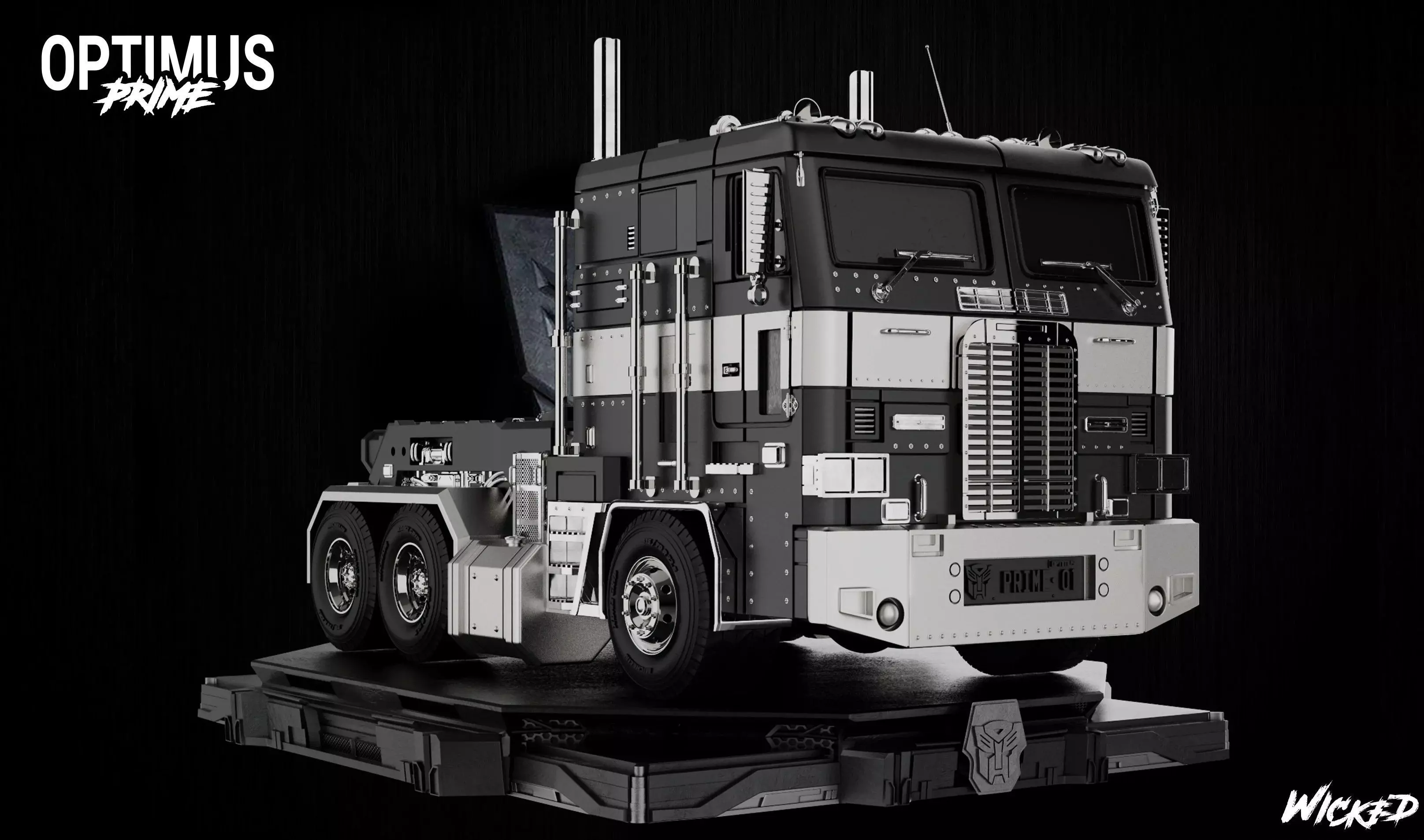 Wicked Movies Optimus Prime Truck Sculpture  3D print model_0