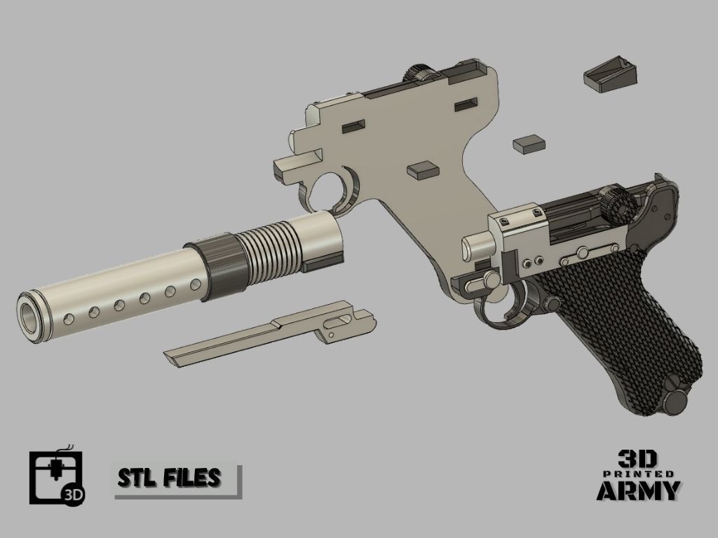StarWars Blaster A180 -3D print Fake for cosplay   3D print model_9