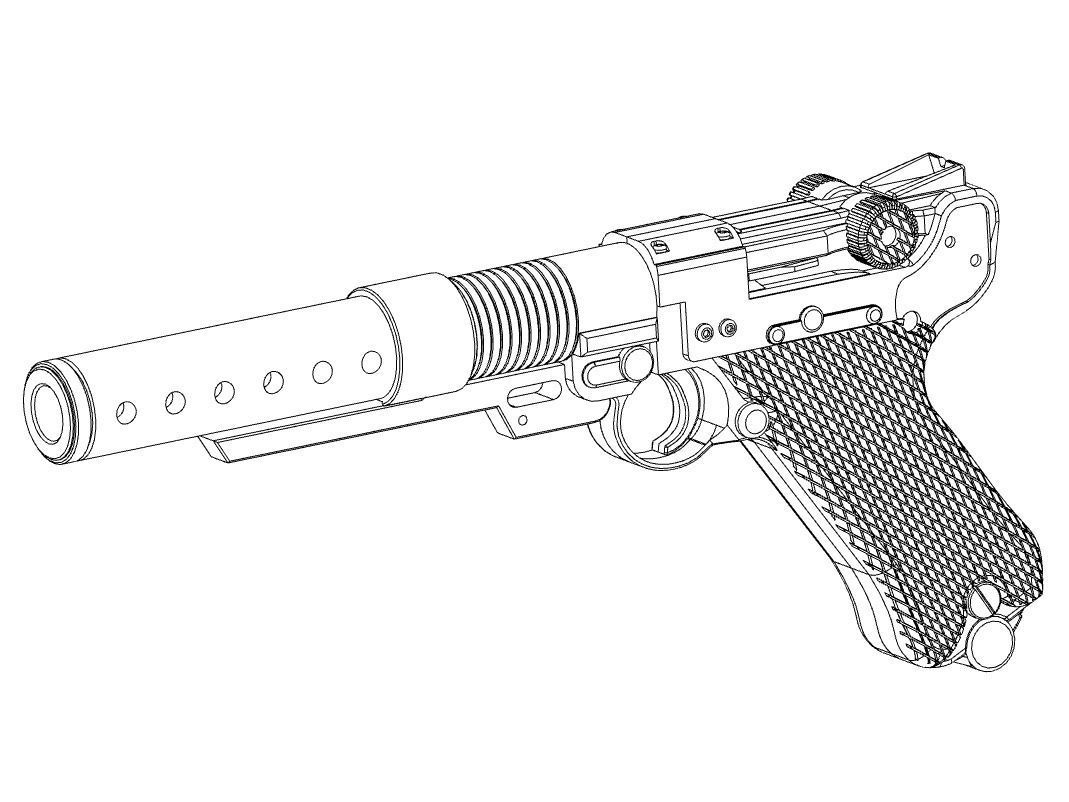 StarWars Blaster A180 -3D print Fake for cosplay   3D print model_2