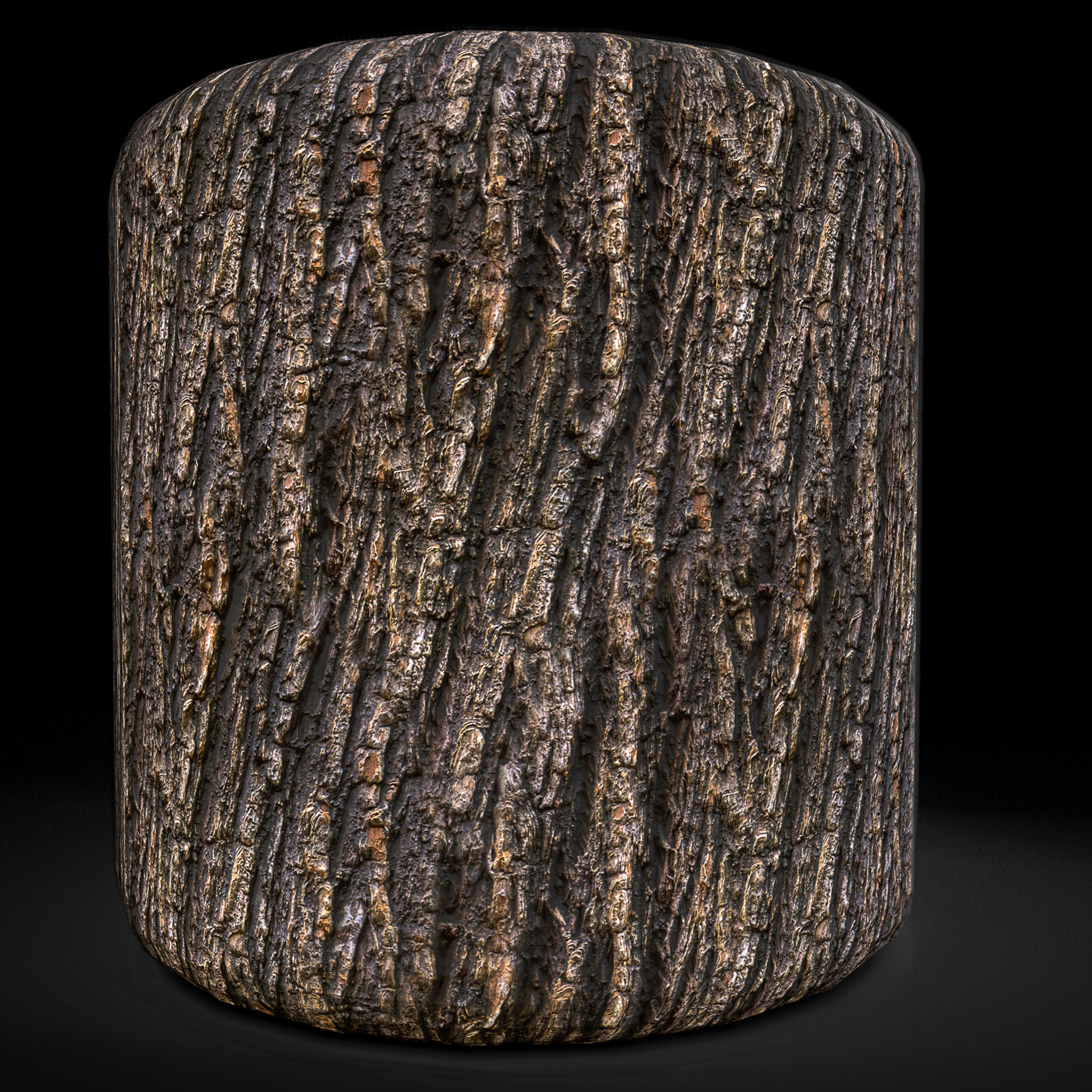 Wood Bark Texture 4K Texture_3