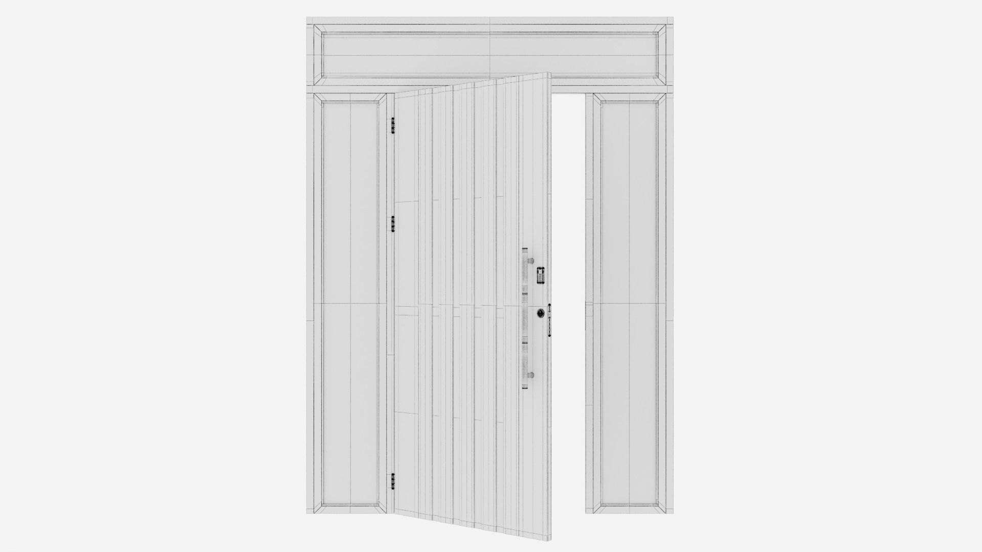 Aluminium door 79 3D model_6