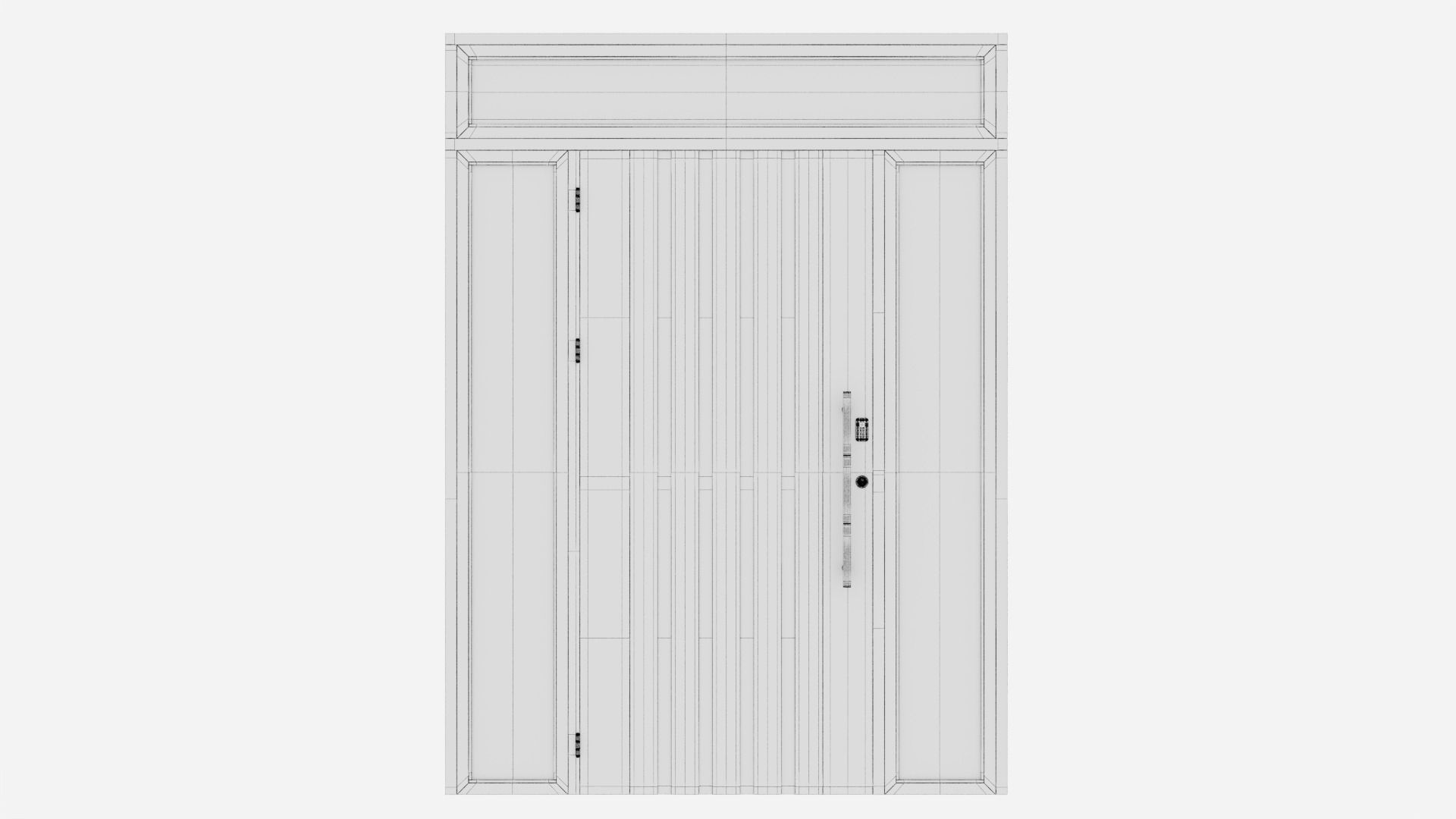 Aluminium door 79 3D model_5