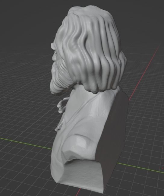 Walt Whitman 3D print model_2