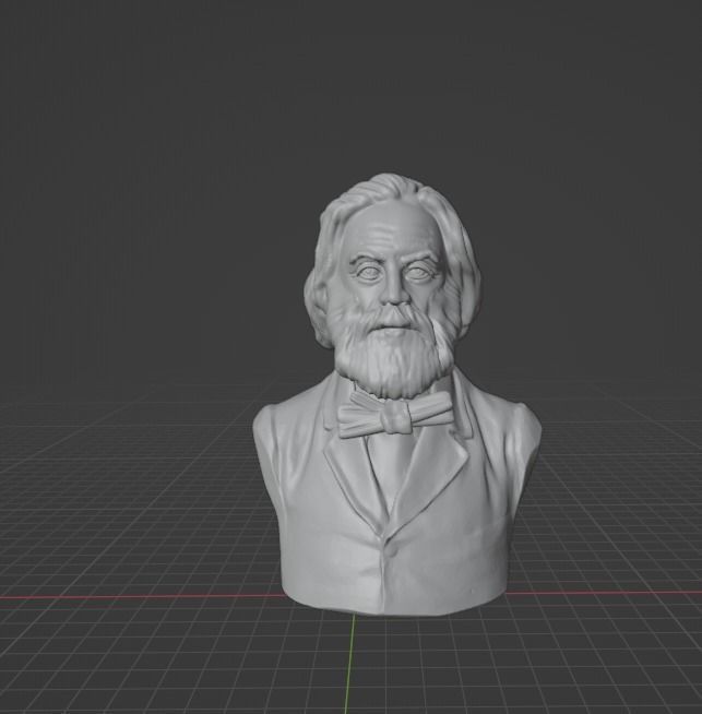Walt Whitman 3D print model_14