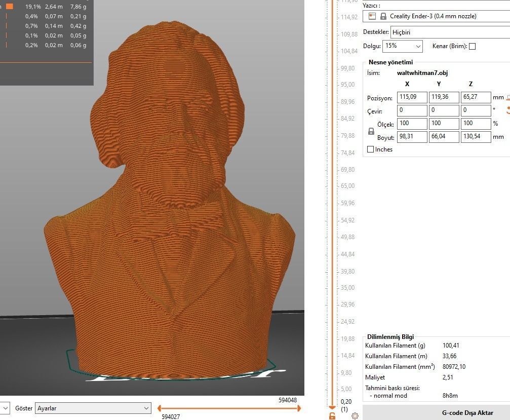 Walt Whitman 3D print model_12