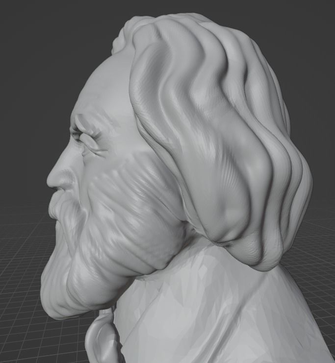 Walt Whitman 3D print model_9
