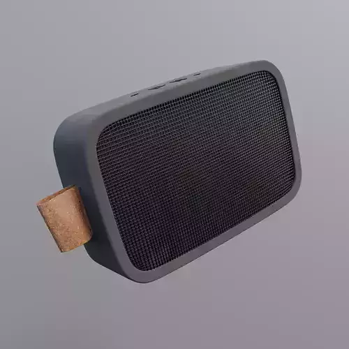 Speaker with fabric and steel