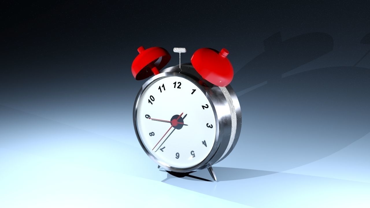 Clock alarm 3D model_1