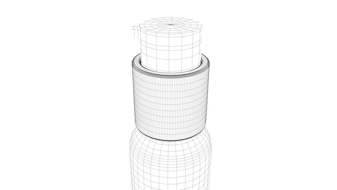 Spray Sanitizer Bottle With Pump Low-poly 3D model_4