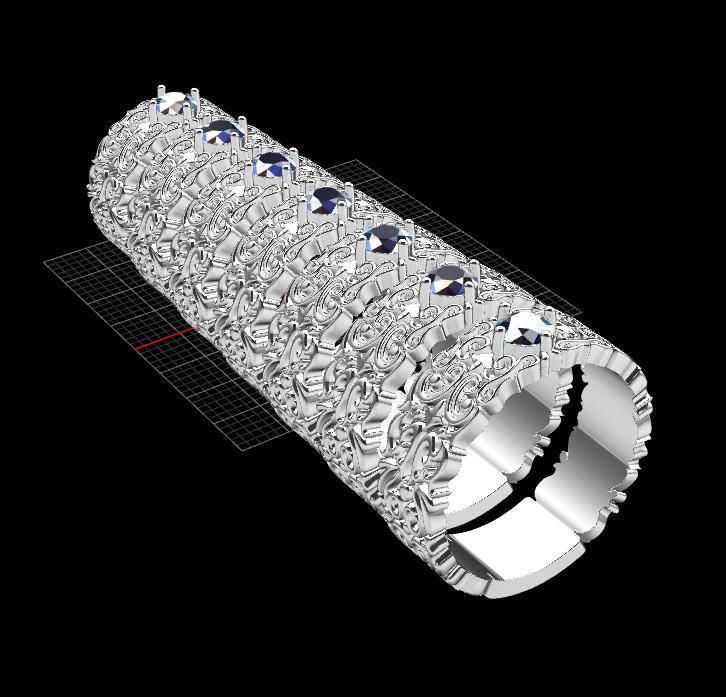 Engagement ring 3D print model_7