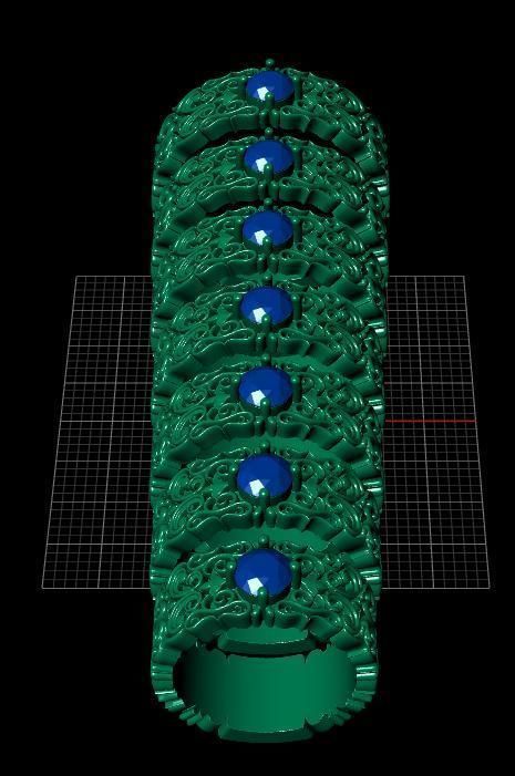 Engagement ring 3D print model_4