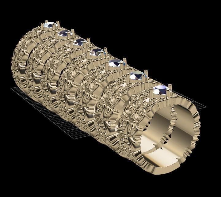 Engagement ring 3D print model_11