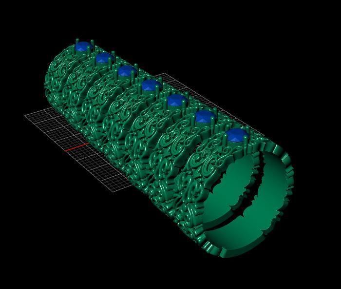 Engagement ring 3D print model_3