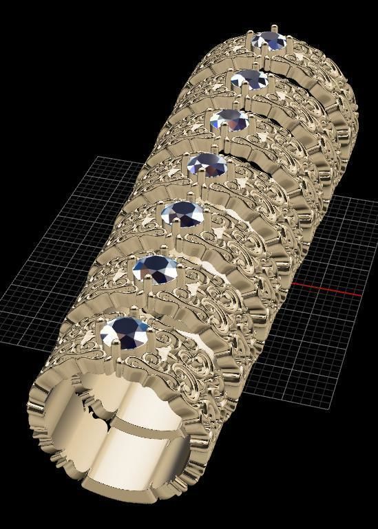 Engagement ring 3D print model_13