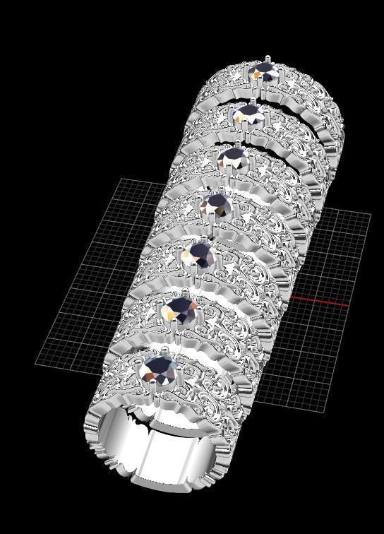 Engagement ring 3D print model_10
