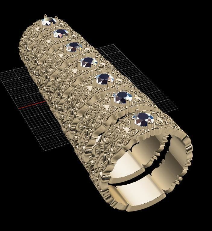 Engagement ring 3D print model_12