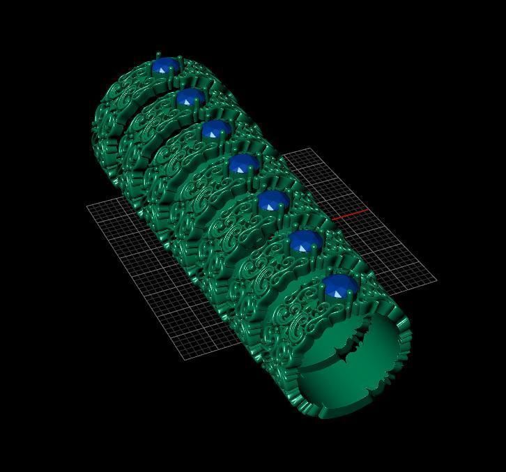 Engagement ring 3D print model_6